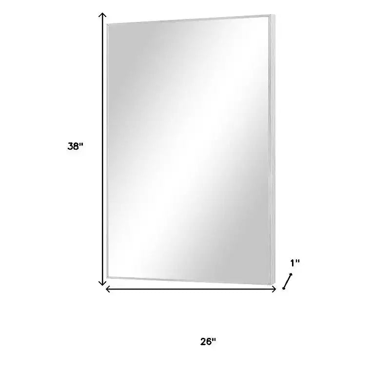 Miroir de salle de bain HomeRoots 38 avec cadre en aluminium argenté