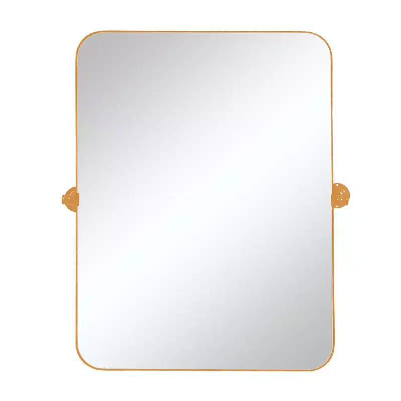 Miroir d'appoint HomeRoots 36" avec cadre inclinable en métal doré