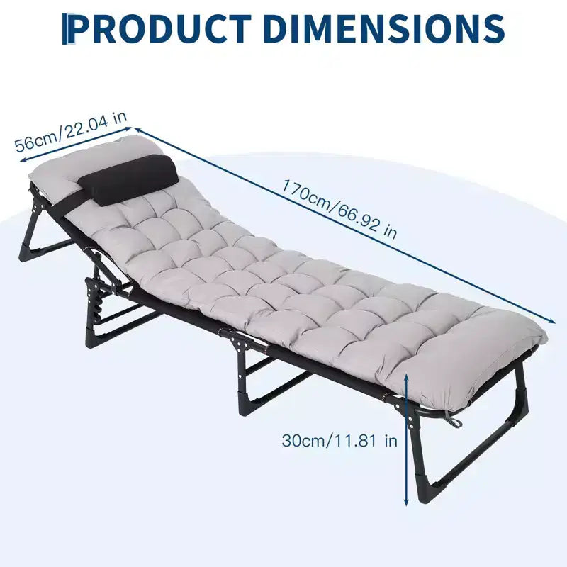 Lit de camp extra large avec matelas pour adultes – Lit pliant de 180 kg, couchage portable toutes saisons pour voyage, tente, maison, bureau et invités