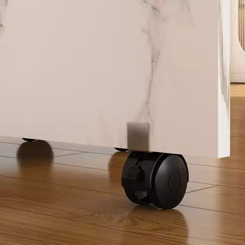 JVNOXK Table de salle à manger pliante multifonctionnelle avec armoire latérale murale et espace de rangement avec prises électriques, idéale pour les appartements compacts, blanc