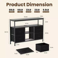 JIONJOY 43 TV Stand with 4 Fabric Drawers, Built-in Outlet & LED Lights - Fits 50 TVs for Living Room Bedroom