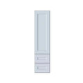 CASAINC 15 W x 60 H x 12 D Shaker Base Kitchen Cabinet with Door and Double Drawers, Solid Wood Frame, Water-Based Low-VOC Paint, RTA, Dove Gray