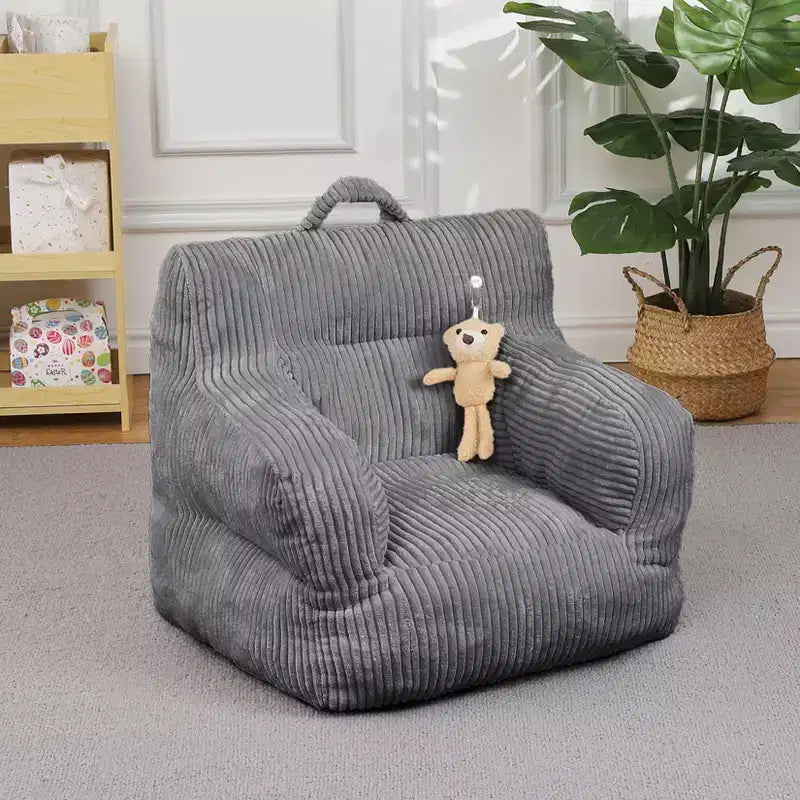 Fauteuil poire pour enfants – Canapé poire confortable pour tout-petits avec rembourrage pour salon, chambre et appartement