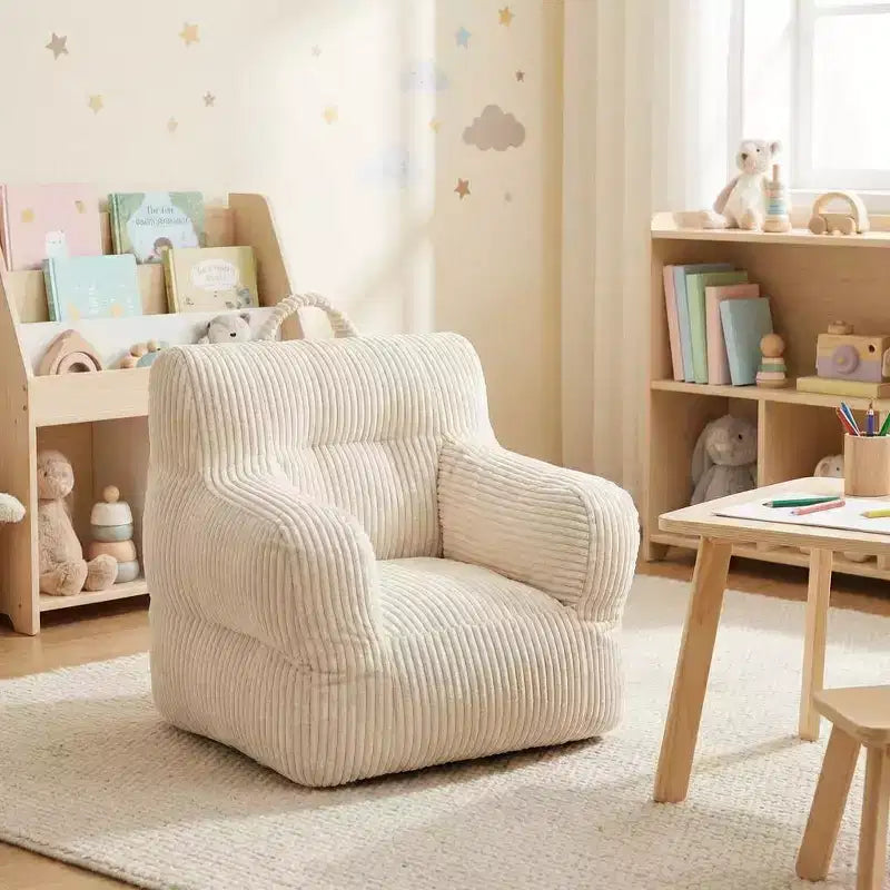 Fauteuil poire pour enfants – Canapé poire confortable pour tout-petits avec rembourrage pour salon, chambre et appartement
