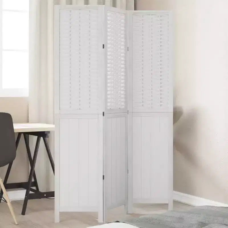 vidaXL Paravent Séparateur de Pièce Salon Bois Massif de Paulownia