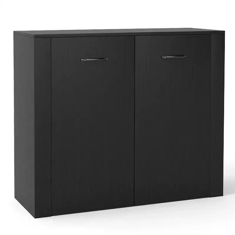 Meuble de rangement au sol Costway Buffet vaisselier avec portes doubles et bar à café en bois