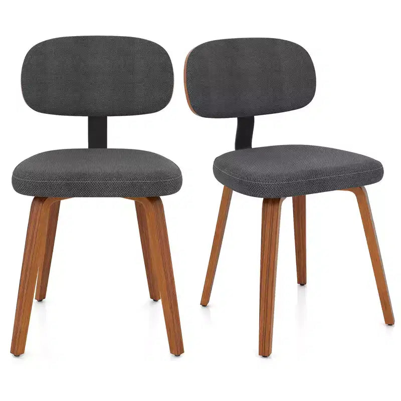 Chaises de salle à manger Costway lot de 4 avec dossier incurvé et assise rembourrée pour salle à manger et salon