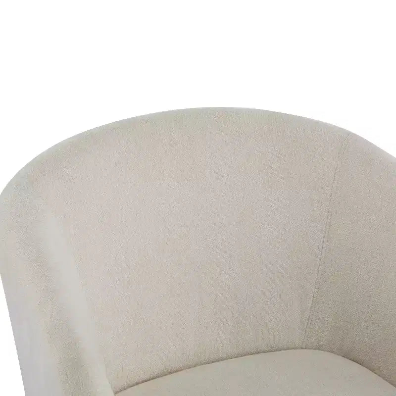 Fauteuil moderne avec dossier rond et pieds en bois, d'inspiration Mid-Century, pour salon