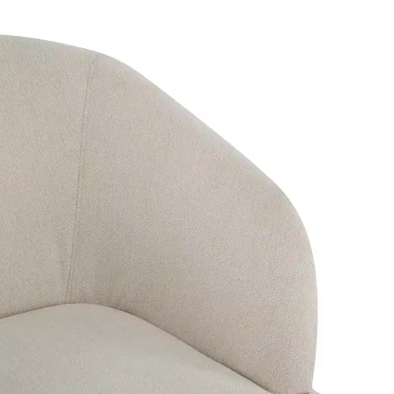 Fauteuil moderne avec dossier rond et pieds en bois, d'inspiration Mid-Century, pour salon