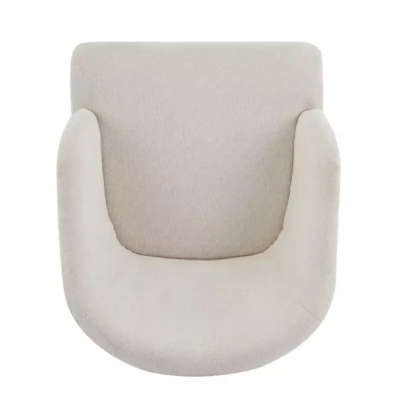 Fauteuil moderne avec dossier rond et pieds en bois, d'inspiration Mid-Century, pour salon