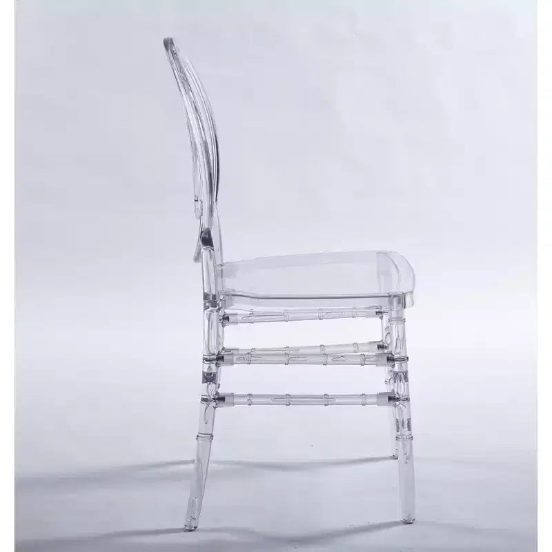 Lot de 4 chaises de mariage ou de salle à manger avec assises en plastique, durables et faciles à monter