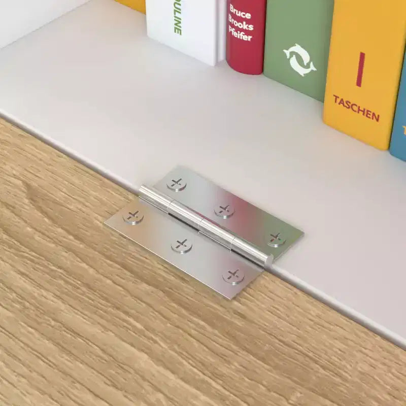 Étagère murale et présentoir blanc Famapy avec bureau rabattable et éclairage LED