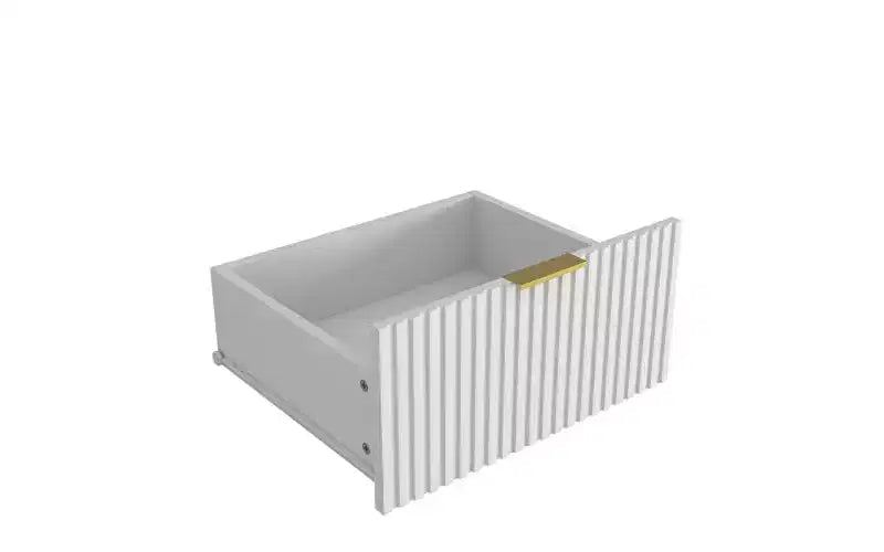 JVNOXK Grande commode en bois à neuf tiroirs de 160 cm, avec neuf tiroirs profonds, idéale pour les chambres à coucher. Façades de tiroirs à motif ondulé. Blanc
