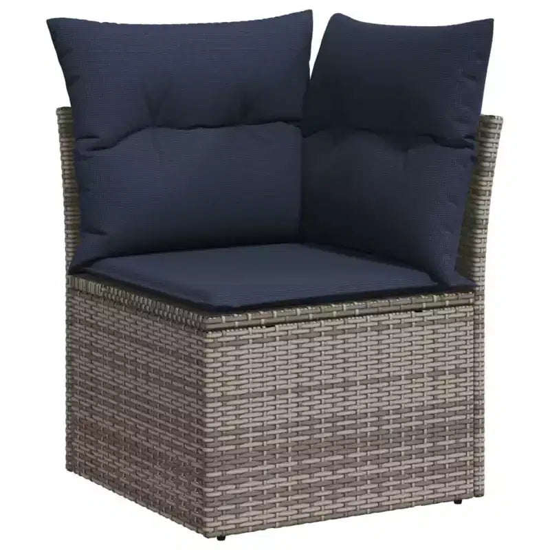 vidaXL Salon de jardin en acacia massif et polyester Naturel