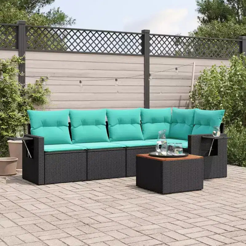 vidaXL Salon de jardin en acacia massif et polyester Naturel