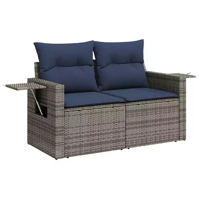 vidaXL Salon de jardin en acacia massif et polyester Naturel