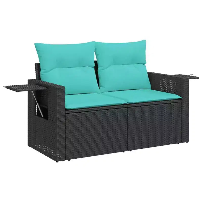 vidaXL Salon de jardin en acacia massif et polyester Naturel