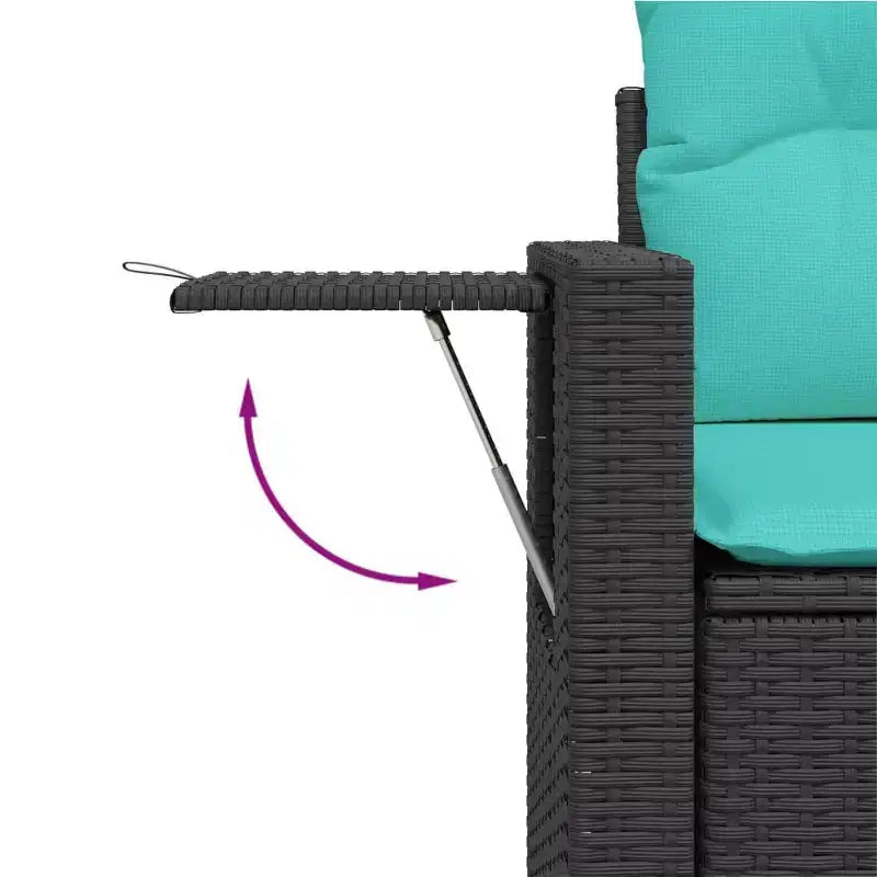 vidaXL Salon de jardin en acacia massif et polyester Naturel