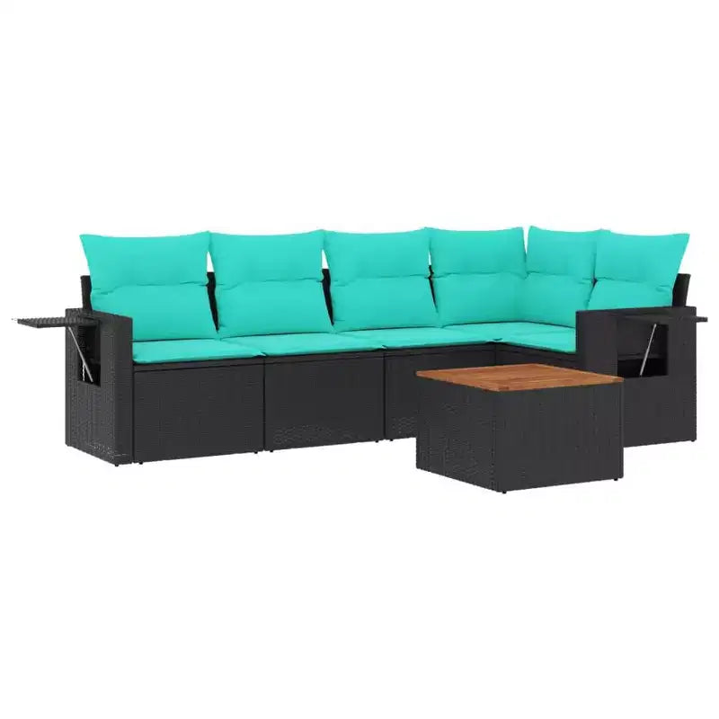 vidaXL Salon de jardin en acacia massif et polyester Naturel