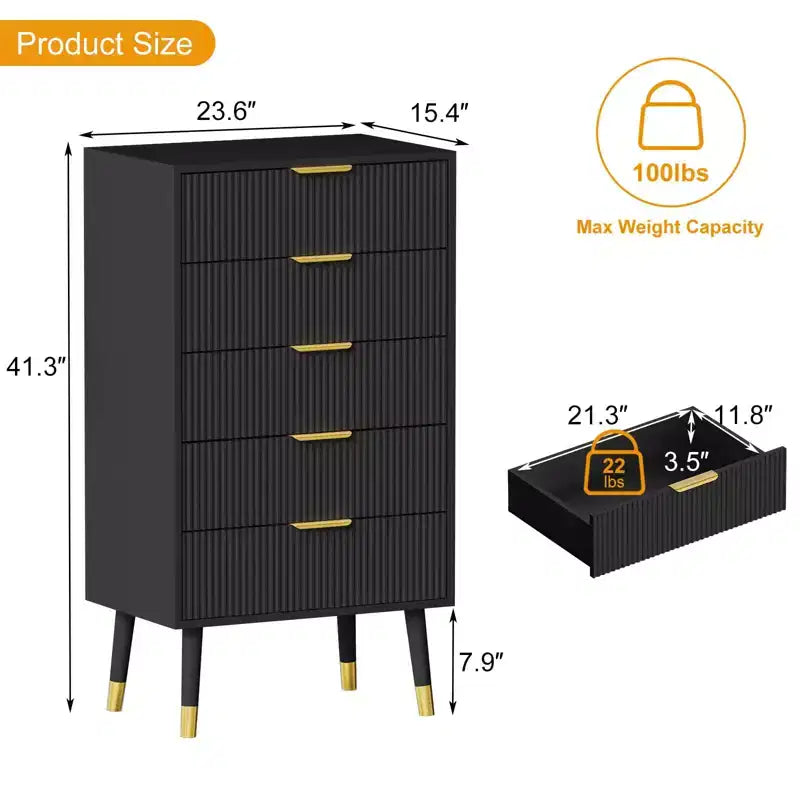 Commode de chambre, commode de rangement moderne à 4 tiroirs, petite commode de placard de rangement, table de chevet