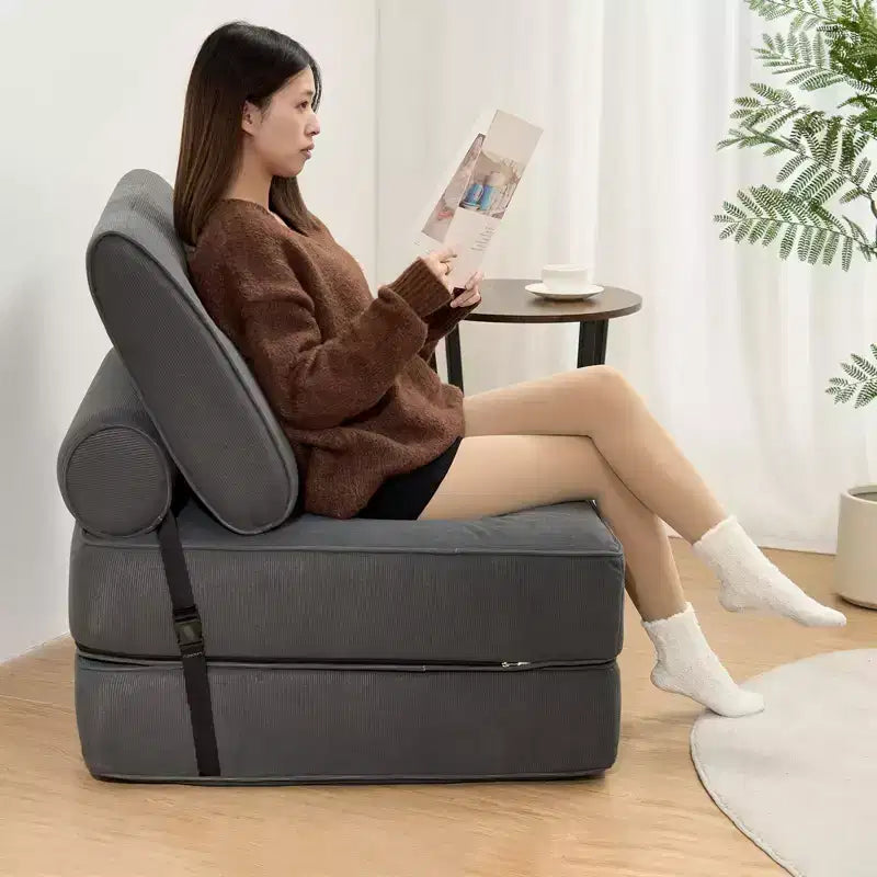 WARMOUNTS Canapé-lit pliant avec dossier réglable, fauteuil-lit portable pour salon et bureau