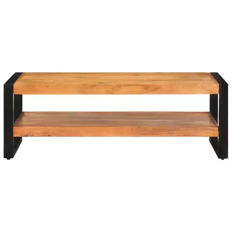 vidaXL Table basse Bois de récupération massif mélangé et fer enduit de poudre