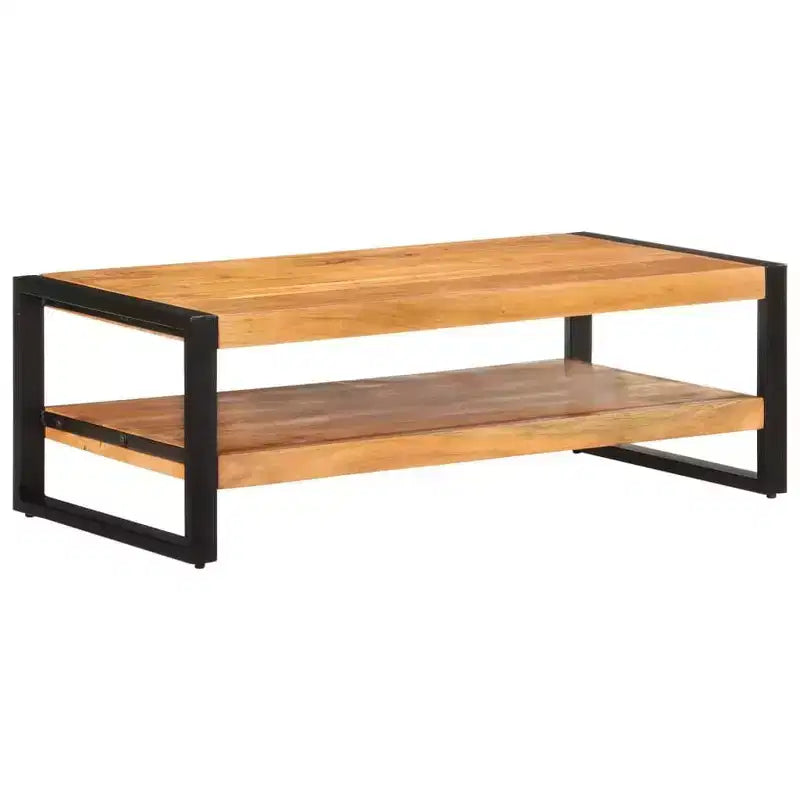vidaXL Table basse Bois de récupération massif mélangé et fer enduit de poudre