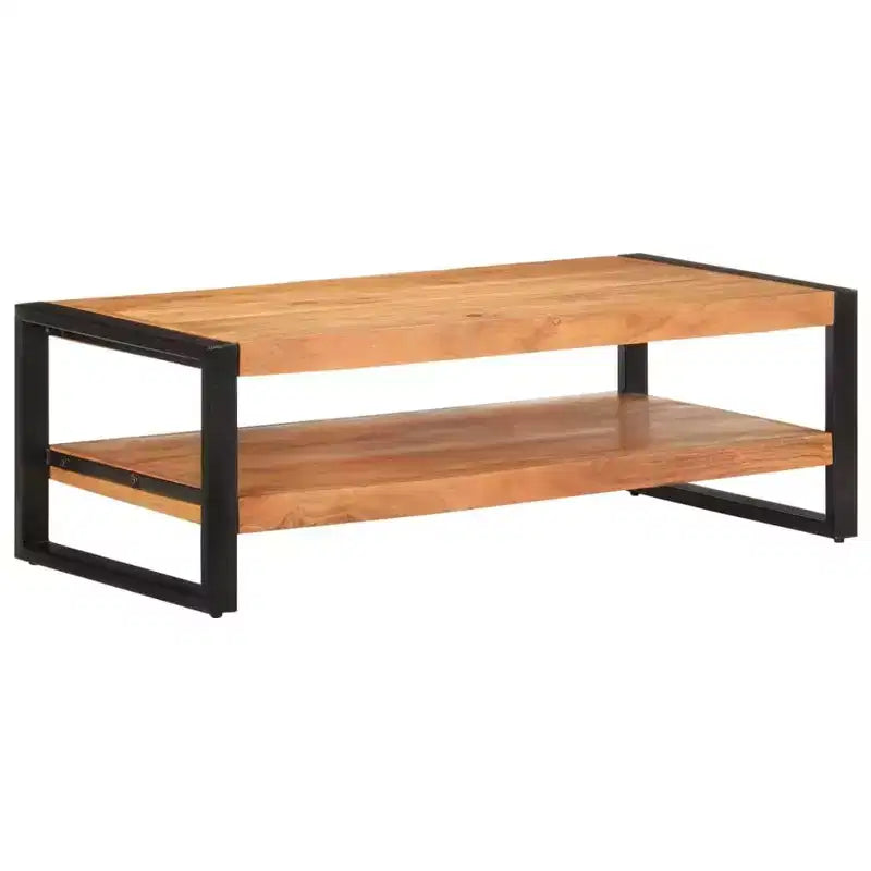 vidaXL Table basse en bois de récupération massif mélangé et fer enduit de poudre