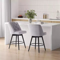 Bar Stools with Backs, 26 Counter Height Bar Stools Set of 2, Modern Kitchen Island Chairs
