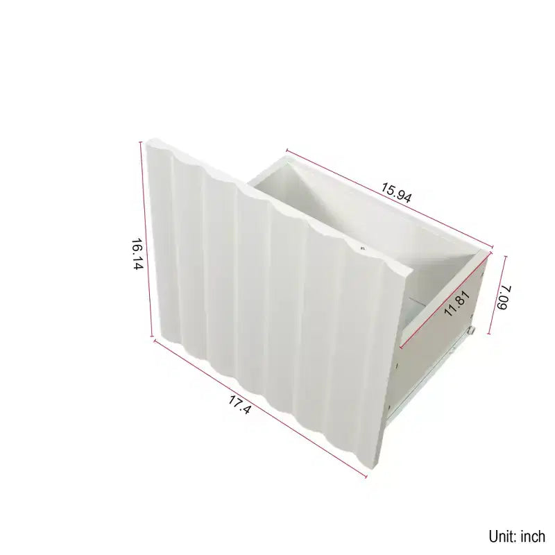 Meuble TV moderne JVNOXK de 70 pouces, adapté aux télévisions de 65 pouces et plus, avec espace de rangement et deux tiroirs, idéal pour les salons, blanc