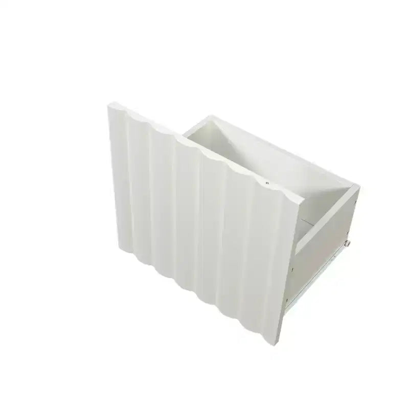 Meuble TV moderne JVNOXK de 70 pouces, adapté aux télévisions de 65 pouces et plus, avec espace de rangement et deux tiroirs, idéal pour les salons, blanc