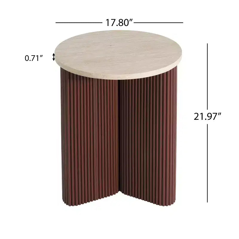 Table d'appoint cannelée moderne en bois Ursule Christopher Knight Home