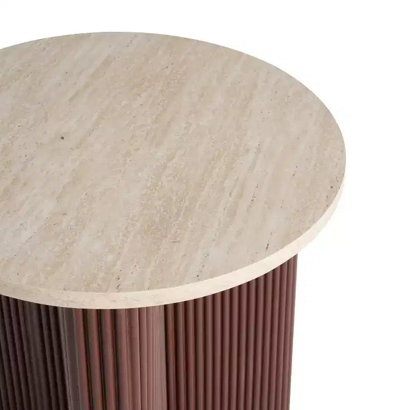 Table d'appoint cannelée moderne en bois Ursule Christopher Knight Home