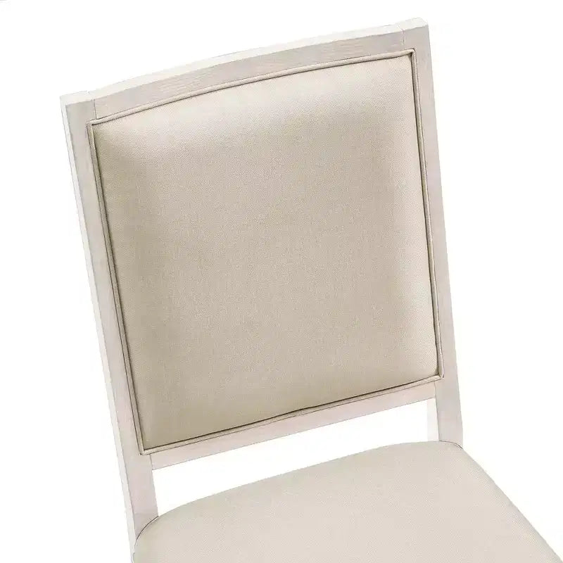 Lot de 2 chaises de salle à manger modernes minimalistes, avec coussin en lin, cadre en bois de frêne massif, pour cuisine, salon et réception - Morden Fort