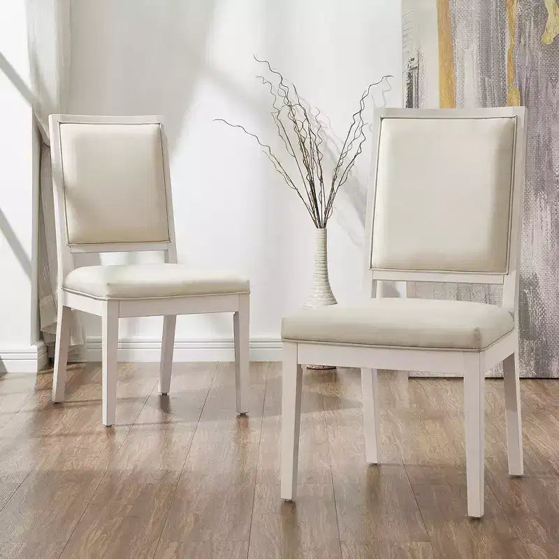 Chaises de salle à manger modernes minimalistes, avec coussin en lin, cadre en bois de frêne massif, pour cuisine, salon et réception - Morden Fort