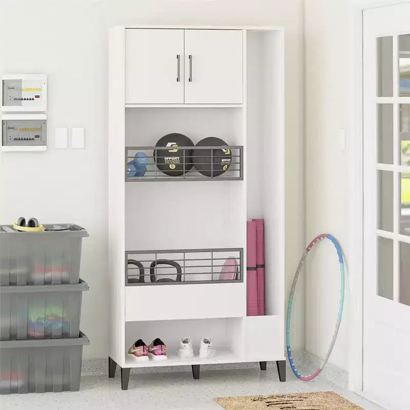 Armoire de rangement de sport en bois GDFStudio Orion pour garage et organisation domestique