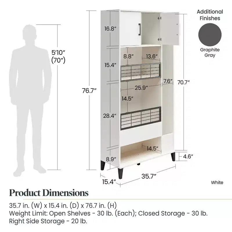 Armoire de rangement de sport en bois GDFStudio Orion pour garage et organisation domestique