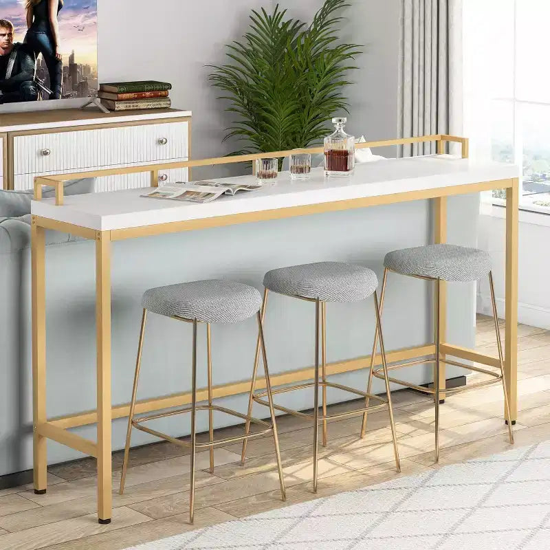 Console Lantine derrière le canapé, table d'entrée étroite de 180 cm de long