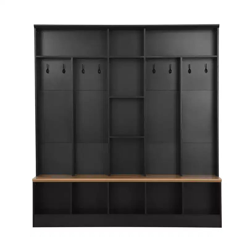 GDFStudio Jessica Arbre d'entrée multifonctionnel et large avec banc de rangement et armoire à chaussures
