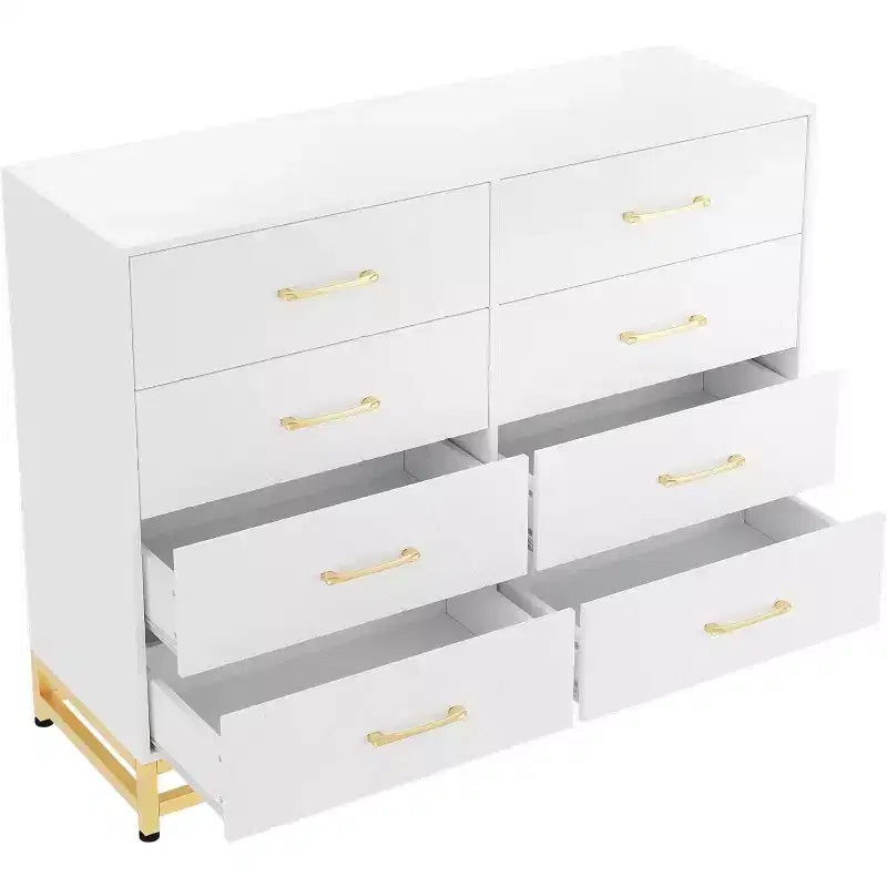 Commode haute Acekool à 8 tiroirs pour chambre et placard avec glissières à fermeture douce et dispositif anti-basculement