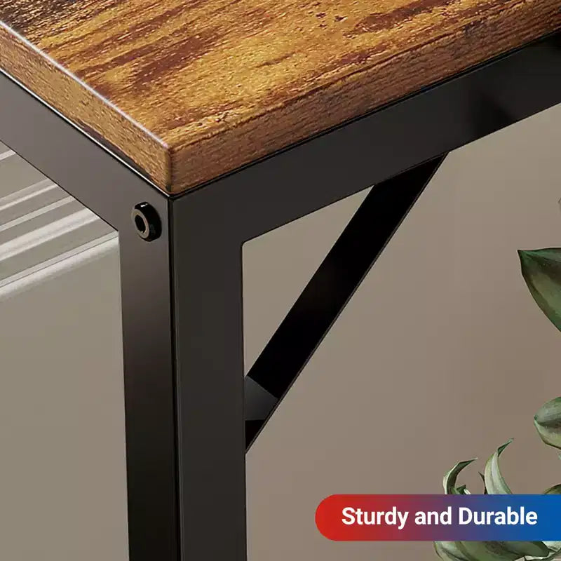 Console étroite et mince avec station de recharge, prises de courant et ports USB, table d'entrée en métal et MDF avec rangement pour salon et couloir