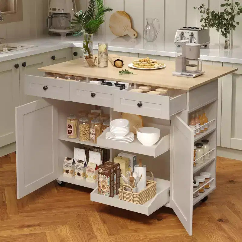 47.2 Dessertes de cuisine roulantes avec abattant et station de charge, armoires de rangement et porte-épices sur roulettes