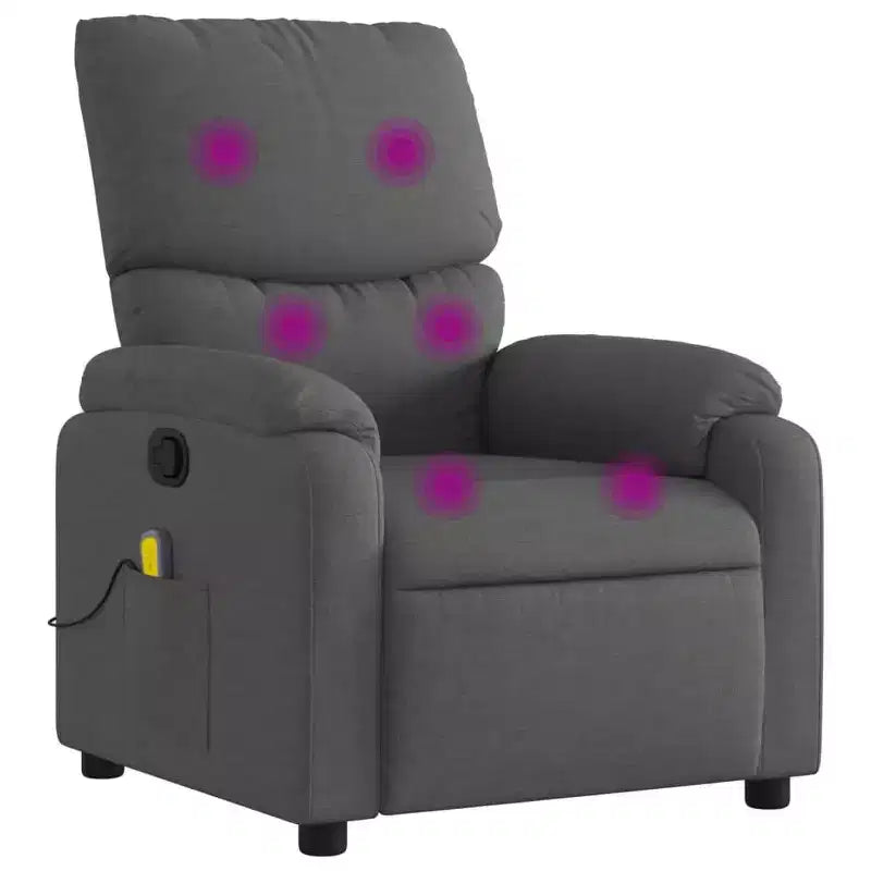 vidaXL Fauteuil de massage inclinable Polyester, Métal, Contreplaqué Simple