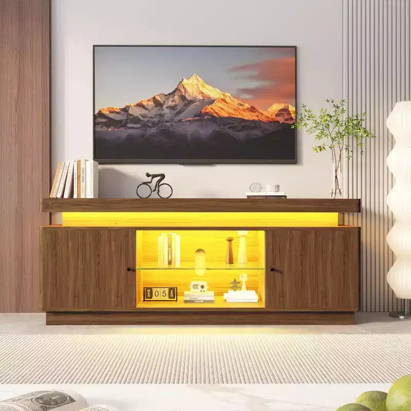 Meuble TV moderne, meuble de rangement, étagère réglable, pour salon, chambre à coucher