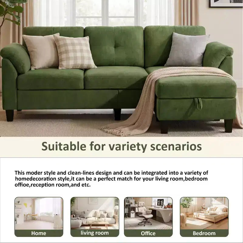 Canapé trois places Dyonery de style moderne de 194 cm avec accoudoirs et oreillers en chenille beige