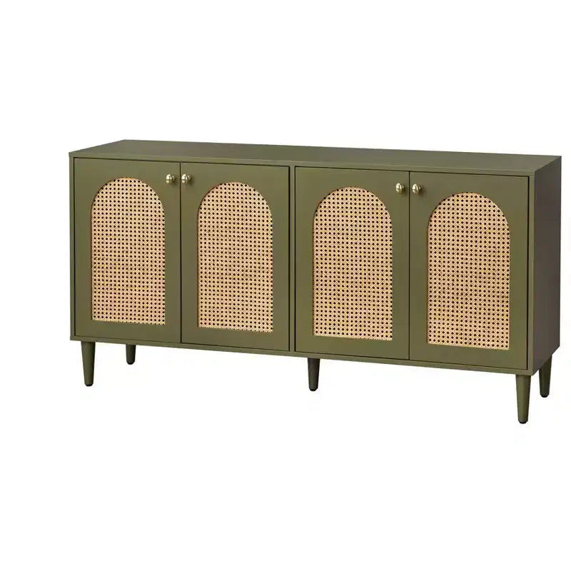 Buffet Lifestorey Montello moderne du milieu du siècle avec portes en rotin