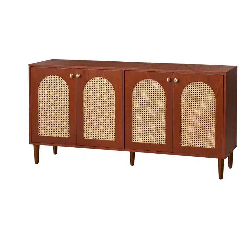 Buffet Lifestorey Montello moderne du milieu du siècle avec portes en rotin