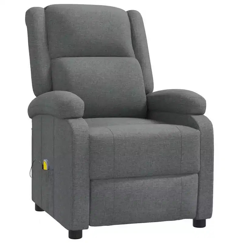 vidaXL Fauteuil de massage Crème Tissu et métal Medium