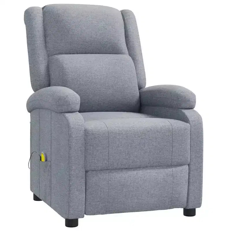 vidaXL Fauteuil de massage Crème Tissu et métal Medium
