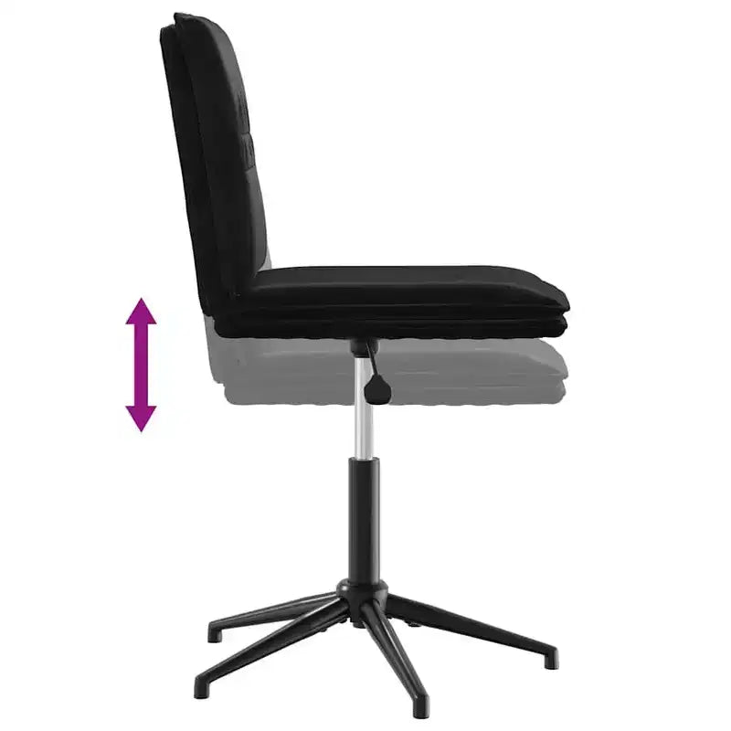 vidaXL Chaises de salle à manger lot de 4 Velours noir (100 % polyester), contreplaqué, métal